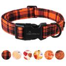 Coleira de cachorro Aring Pet Halloween Orange Grid para cães pequenos