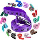 Coleira de cachorro EcoBark reflexivo de nylon roxo para cães pequenos e médios