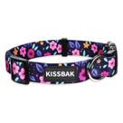 Coleira de cachorro KISSBAK para cães grandes macia ajustável rosa L