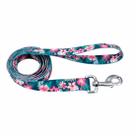 Coleira de cachorro Leash Coastal Styles verde rosa tropical 2,3x183 cm
