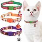 Coleira de Natal para gatos DILLYBUD com sinos para gatos 20-30cm