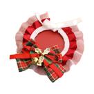 Coleira De Natal Vermelha Com Laço Para Gatos E Cães, Feita À Mão, Decoração De Festa, Acessório De