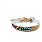 Coleira de Strass colorida em castanho para cachorros pequenos Coleira de Strass colorida em castanho para cachorros pequenos