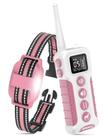 Coleira de treinamento para cães DogLinsen Vibrating 1000m rosa sem choque