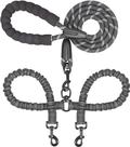 Coleira dupla para cães iYOShop 360 Swivel No Tangle, preta, média