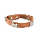 Coleira Fashion Bone Strass Grande The Pets Brasil