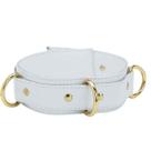 Coleira Feminina Couro Legítimo Branco Choker Kawaii Gargantilha Harajuku Moda Alternativa Fantasia Noiva