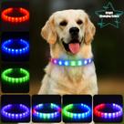 Coleira LED para cães Coleira de segurança recarregável Honiha Light Up