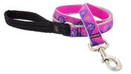 Coleira Lupine Pet Reflective 183 cm de largura e 2,5 cm, patas rosa