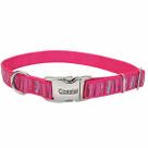 Coleira para cães Coastal Ribbon Pink Flamingo Stripe ajustável