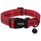 Coleira para cães DOGWONG L 3-6 kg Manta de Natal de algodão vermelho