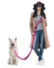Coleira para cães e cinto de segurança de carro Hands Free WANFIRE 1,8-2,9 m (vermelho rosa) Coleira para cães e cinto de segurança de carro Hands Free WANFIRE 1,8-2,9 m (vermelho rosa)