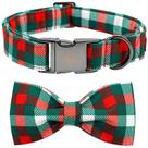 Coleira para cães, elegante manta de Natal com rabo pequeno e laço XS