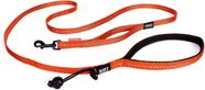 Coleira para cães EzyDog Soft Trainer com alça de controle de tráfego laranja