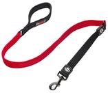 Coleira para cães Franklin Sports Nylon com elástico Shok-Tek de 4 pés vermelha