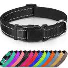 Coleira para cães Joytale Reflective Neoprene acolchoada em nylon preta XS