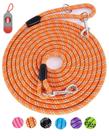 Coleira para cães Lanwandeng Long Training 6m Heavy Duty Orange
