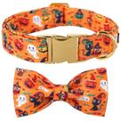 Coleira para cães Maca Bates Halloween com gravata borboleta para cães extra grandes