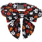 Coleira para cães Maca Bates Halloween, gravata borboleta ajustável XS-XL