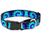 Coleira para cães Martingale com fivela e tie-dye em espiral de 1 cm de largura Coleira para cães Martingale com fivela e tie-dye em espiral de 1 cm de largura