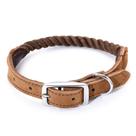 Coleira para cães Mile High Life, couro de corda de algodão trançado durável Coleira para cães Mile High Life, couro de corda de algodão trançado durável
