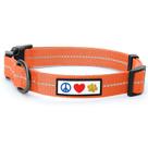 Coleira para cães Pawtitas Reciclada Refletiva Laranja Habanero S