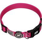 Coleira para cães premium tamanho g classic rosa com qr code Coleira para cães premium tamanho g classic rosa com qr code