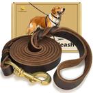 Coleira para cães WerchnPet Leather 6 pés x 1,9 cm, resistente para cães