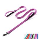 Coleira para cães YOUALSO Refletive Nylon Heavy Duty 1,5 m roxa