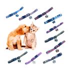 Coleira Para Cão Gato Kit 10 Unidades Com Pingente Regulável