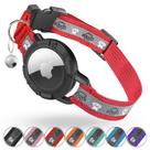 Coleira para Gato Odokele com Suporte para AirTag, Elástica, Refletiva, Tamanho S, Vermelha