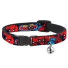 Coleira para gatos com fivela Amazing Spider Man com 20 a 30 cm de largura