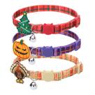 Coleira para gatos SCIROKKO Breakaway com Bells Halloween, pacote com 3