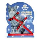 Coleira Peitoral Gato Pet Guia Com Regulagem Confortável