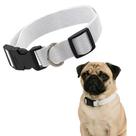 Coleira Pet Cachorro Poliéster Passeio Cão com Luz Branco Coleira Pet Cachorro Poliéster Passeio Cão com Luz Branco