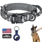 Coleira tática para cães DAGANXI ajustável de nylon com alça XL
