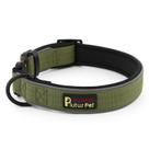 Coleira tática para cães Plutus Pet Refletiva Ajustável Verde L