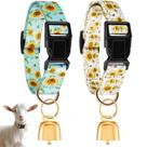 Coleiras de cabra, pacote com 2 coleiras Talltalk Grazing Copper Bell Nylon Coleiras de cabra, pacote com 2 coleiras Talltalk Grazing Copper Bell Nylon
