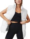 Colete acolchoado feminino Athlisan, gola alta, sem mangas, branco-XS Colete acolchoado feminino Athlisan, gola alta, sem mangas, branco-XS