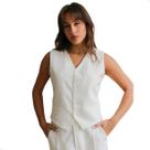 Colete Alfaiataria Longo Modelagem Perfeita e Estilo Simples