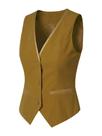 Colete Allegra K Steampunk Velvet Vintage 2025 feminino Camel