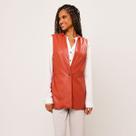 Colete Alongado PU Terracota Miss Joy 7686