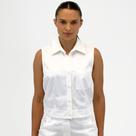 Colete Alpelo Cropped com Botão Feminino