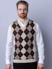 Colete com jacquard