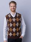 Colete com jacquard