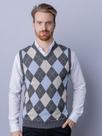 Colete com jacquard