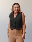 Colete Cropped Feminino Alfaiataria Moda Moderna Colete Cropped Feminino Alfaiataria Moda Moderna