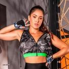 Colete Cropped Fitness Com Capuz Pit Bull Jeans 41496