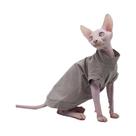 Colete De Algodão Com Listras Marrons Para Gatinhos Sphynx E Devon Rex, Fantasia Macia De Manga