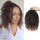 Colete de cabelo de crochê Goddess Locs 20 cm, 9 pacotes sintéticos